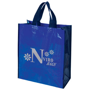 TO4258-WOVEN TOTE BAG-Dark Blue with Navy Blue gusset